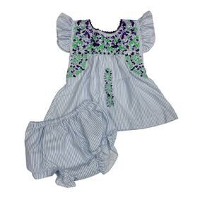 NWT Six Honeybees Size 2 Broadway Flutter Sleeve Bloomer Set